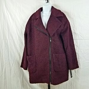 Jones New York Burgundy Women's Wool Jacket NWT